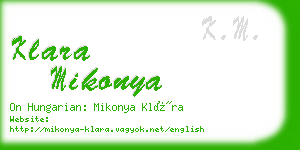 klara mikonya business card